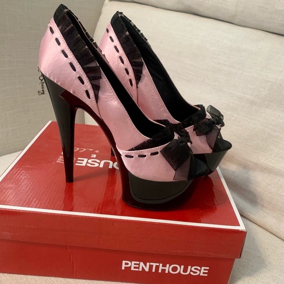 Penthouse by Ellie Shoes Shoes - Penthouse Jezebel sexy pink stilettos heels size 7